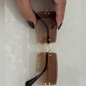 Forever 21 Brown and Gold Sunglasses